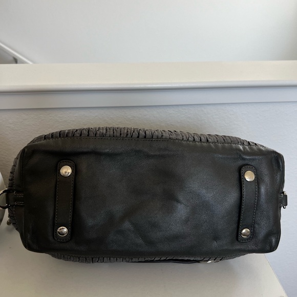 Coach Gray Sateen and Leather Ashley Bag - Picture 3 of 4